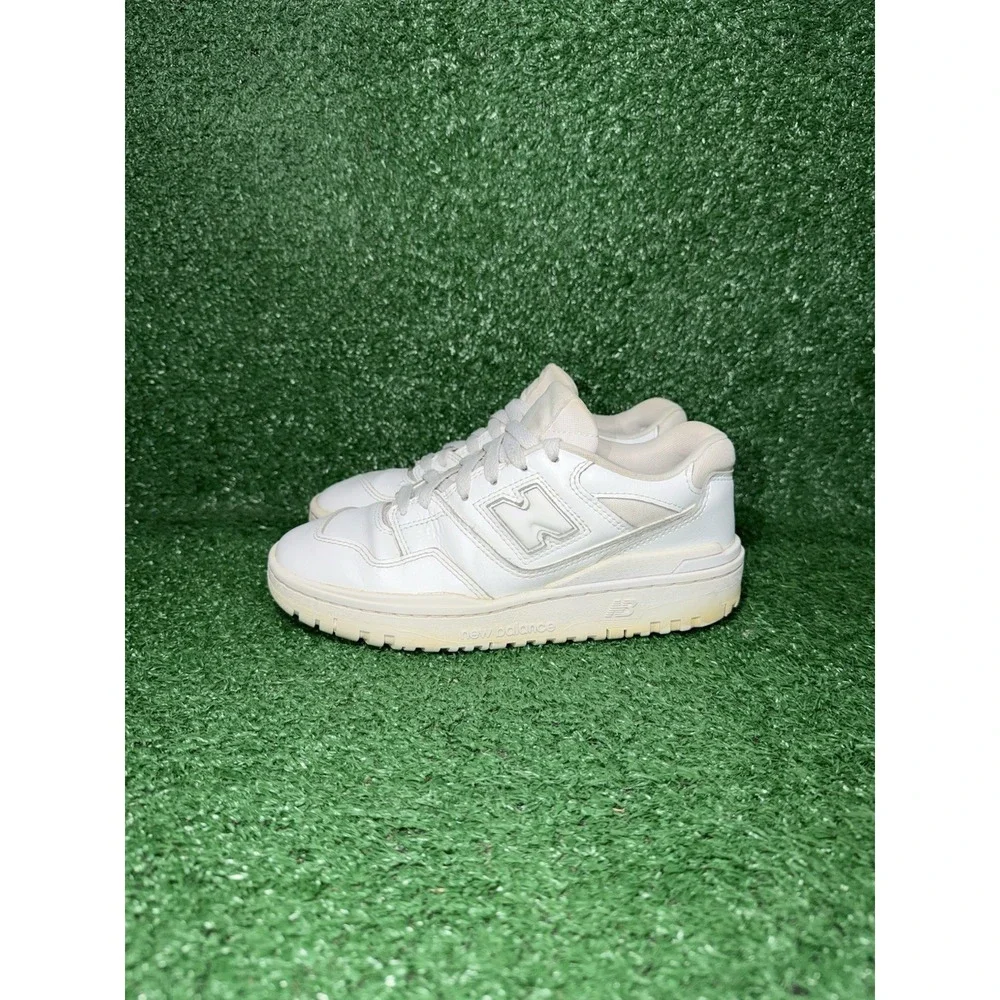 New Balance 550 Womens Size 6.5 White Leather Comfort Shoes Walking Sneakers